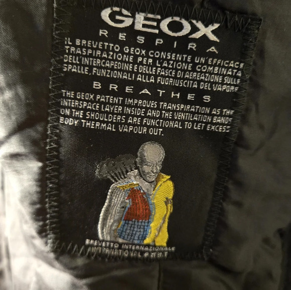 Geox Respira Trench Coat Size 6 Hooded Lightweight Water Resistant Dark Academia - Picture 7 of 11